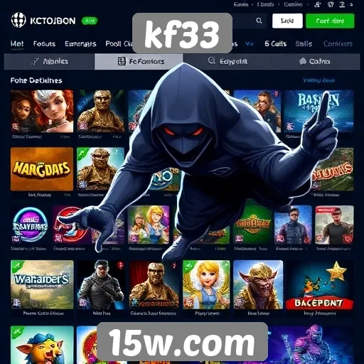 Comparativo entre kf33 e outros sites de jogos